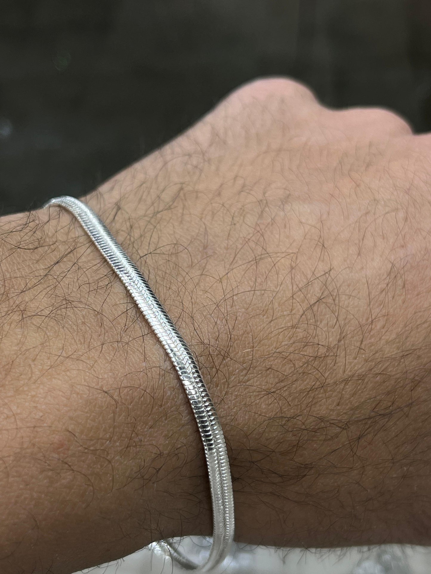 Thick Snake Bracelet for Men's Sterling Silver 925s