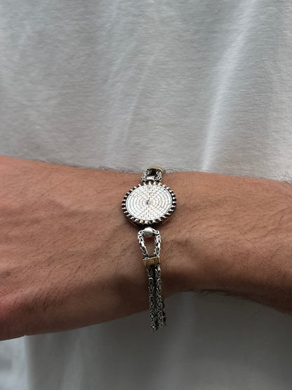 “أسماء الله الحسنى“Islamic Bracelet for Men's Sterling Silver 925s