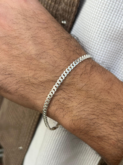 4mm Grommet Vermeil-S925 Sterling Silver Bracelet for men