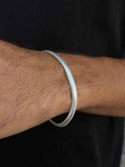 Thick Snake Bracelet Sterling Silver 925s-(21,5cm-7mm)