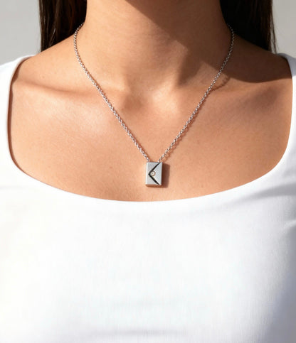 Envelope necklace- pure silverS925