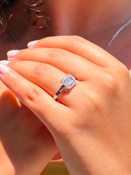 Square Ring in Sterling Silver -925s