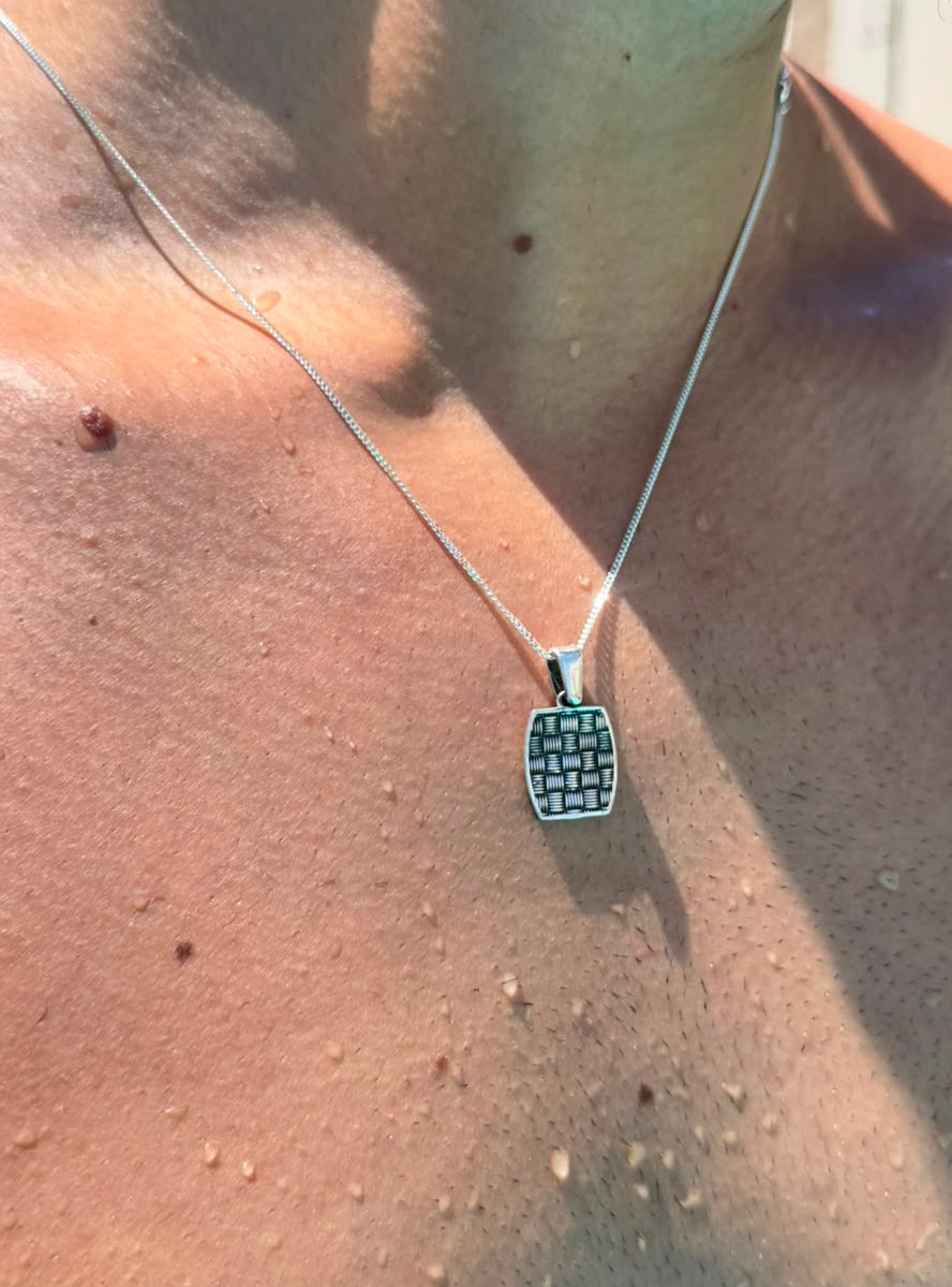 Gridlock Necklace for Men's Sterling Silver 925s