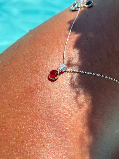 Mono Drop Necklace in Sterling Silver 925s