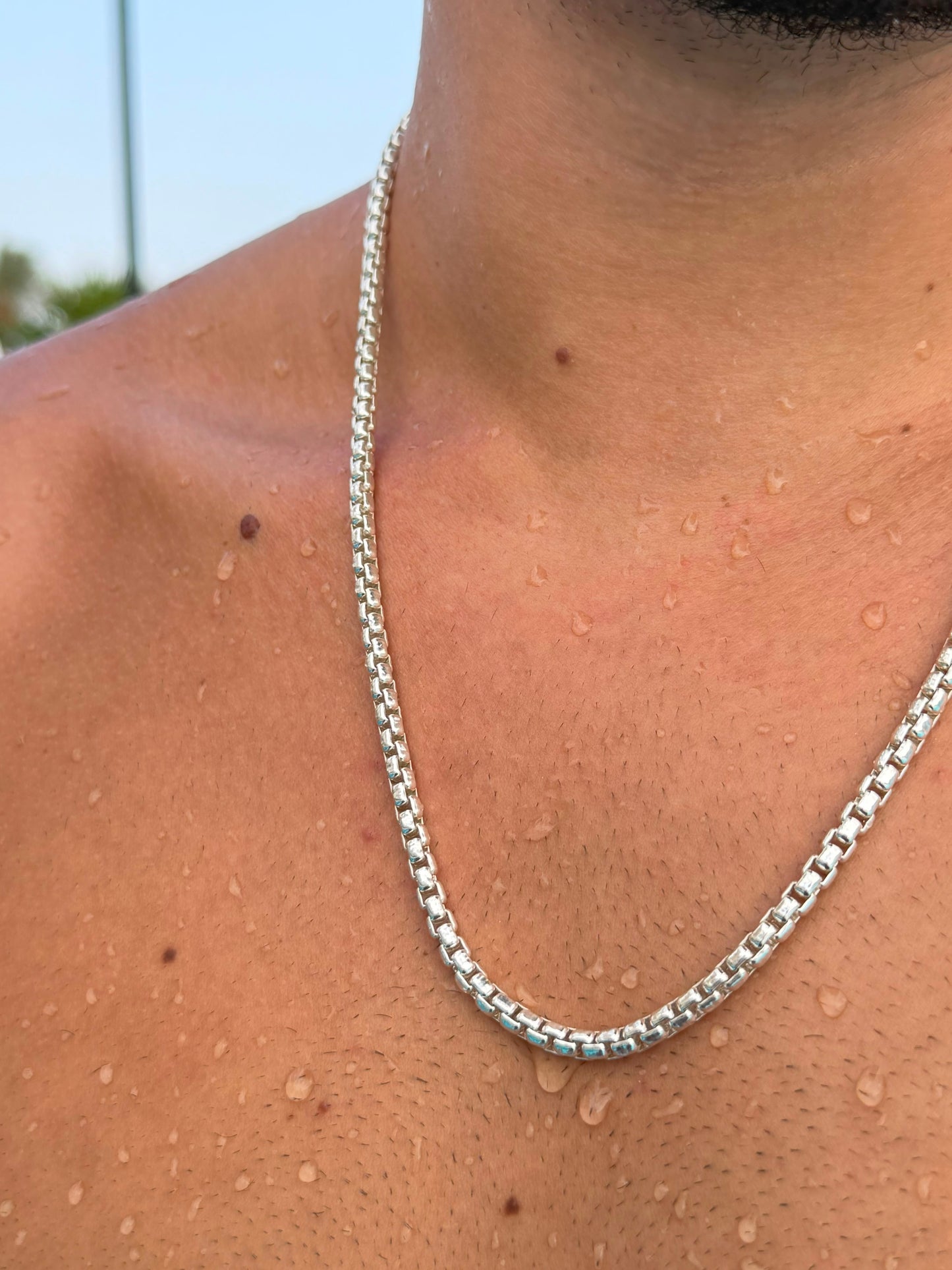 One OF One ⚡️Italian Grind Necklace Sterling Silver 925s (60cm-4.5mm)
