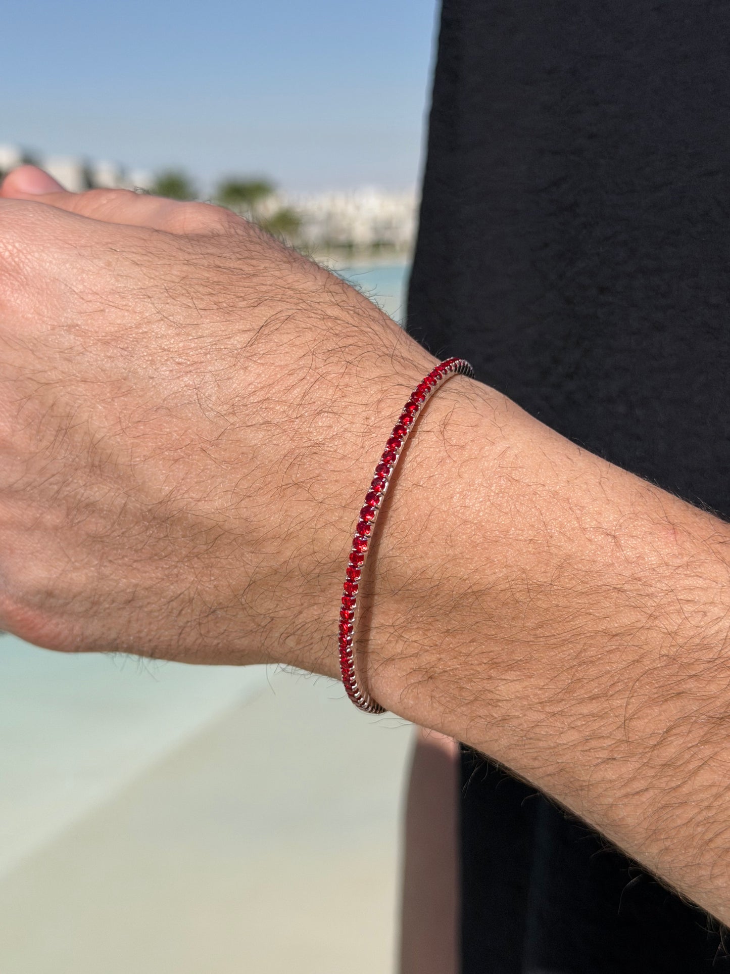2.7mm Elastic Tennis Bracelet in Sterling Silver925s