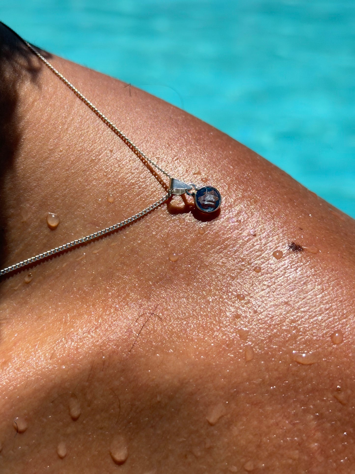 Mono Drop Necklace in Sterling Silver 925s