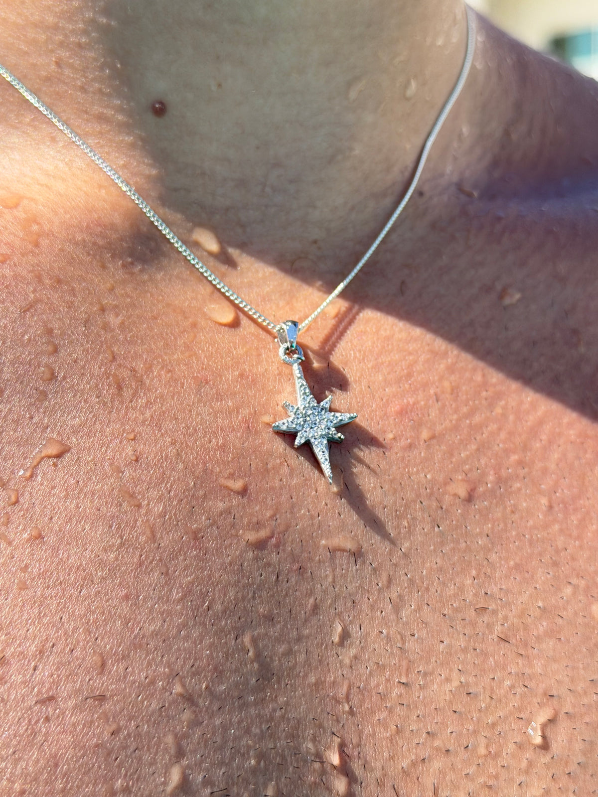 North Star Necklace for Men's Sterling Silver 925s