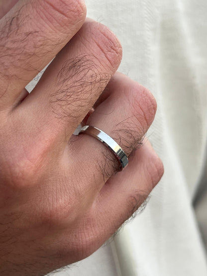 Sleek band -for Men's Sterling Silver 925s