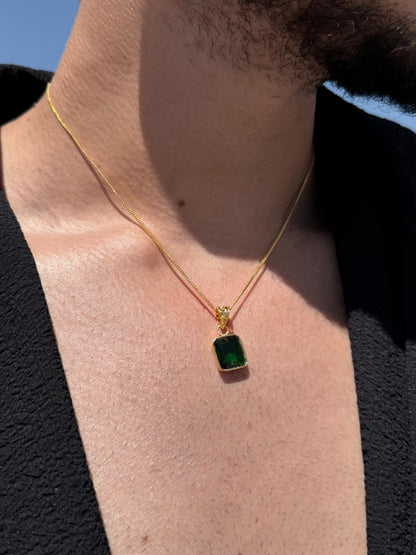 Emera Necklace in Sterling Silver 925s-Fine Gold Plated