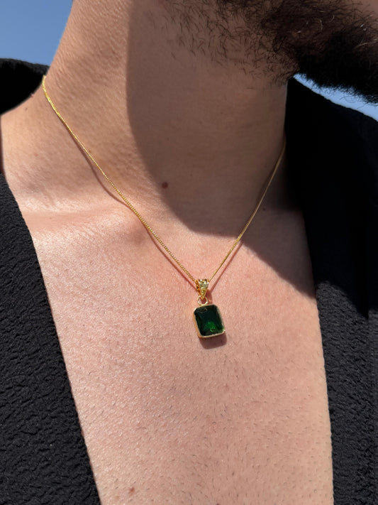Emera Necklace in Sterling Silver 925s-Fine Gold Plated