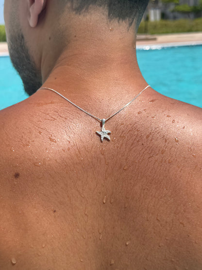 Starfish Necklace in Sterling Silver 925s