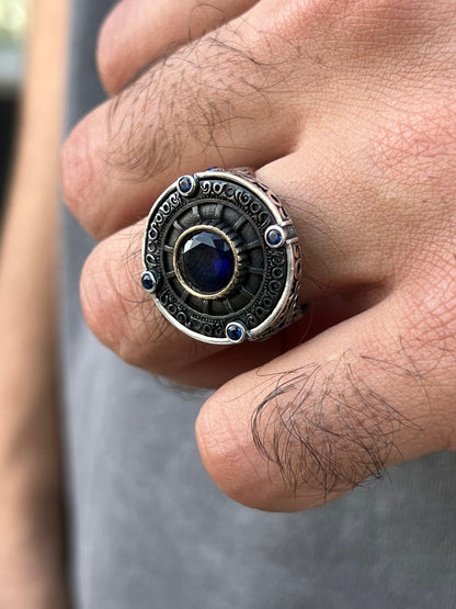 Zafir Shield Ring -for Men's Sterling Silver 925s