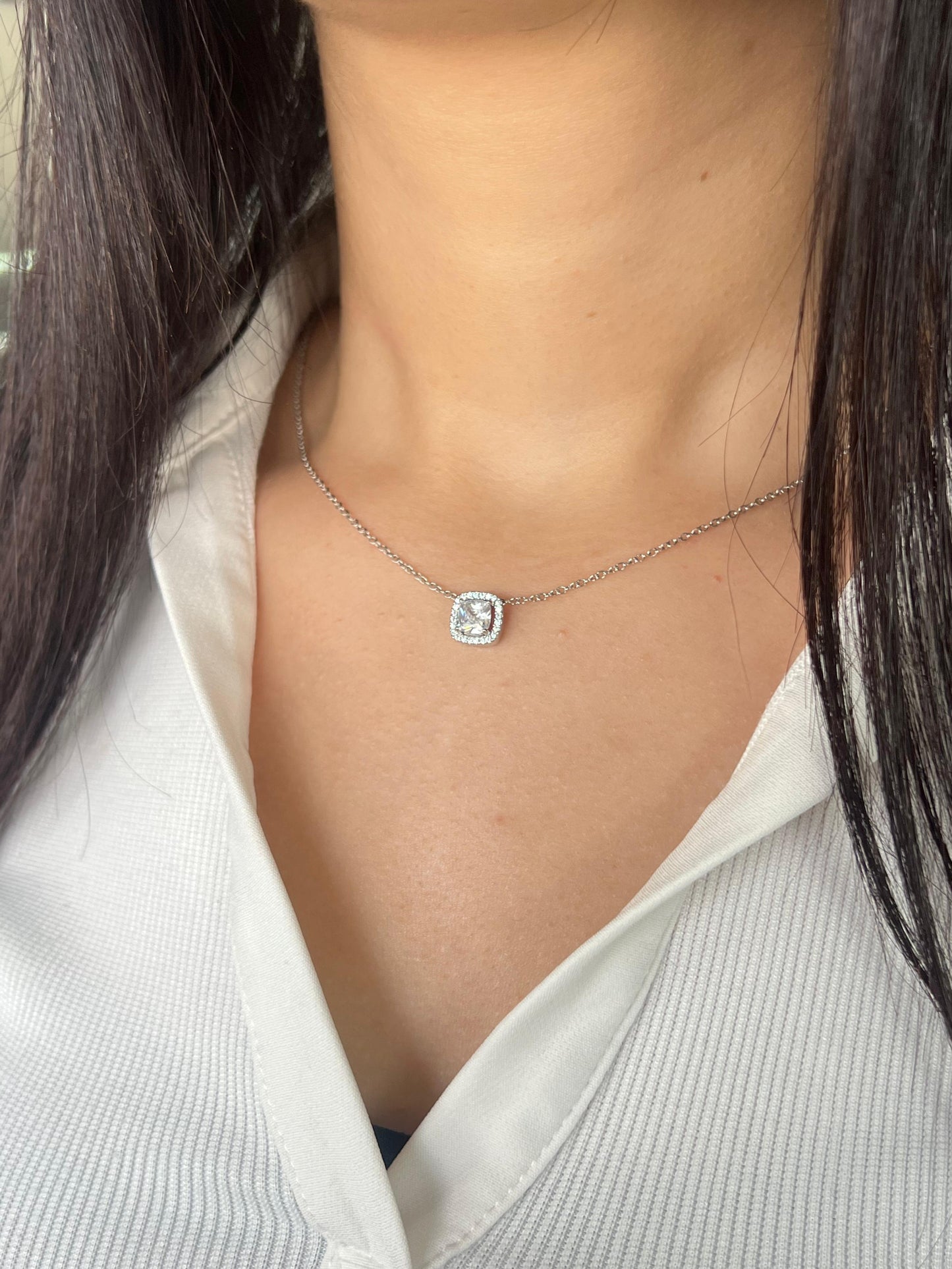 Pop Colors Cubic Zirconia Necklace in Sterling Silver 925s