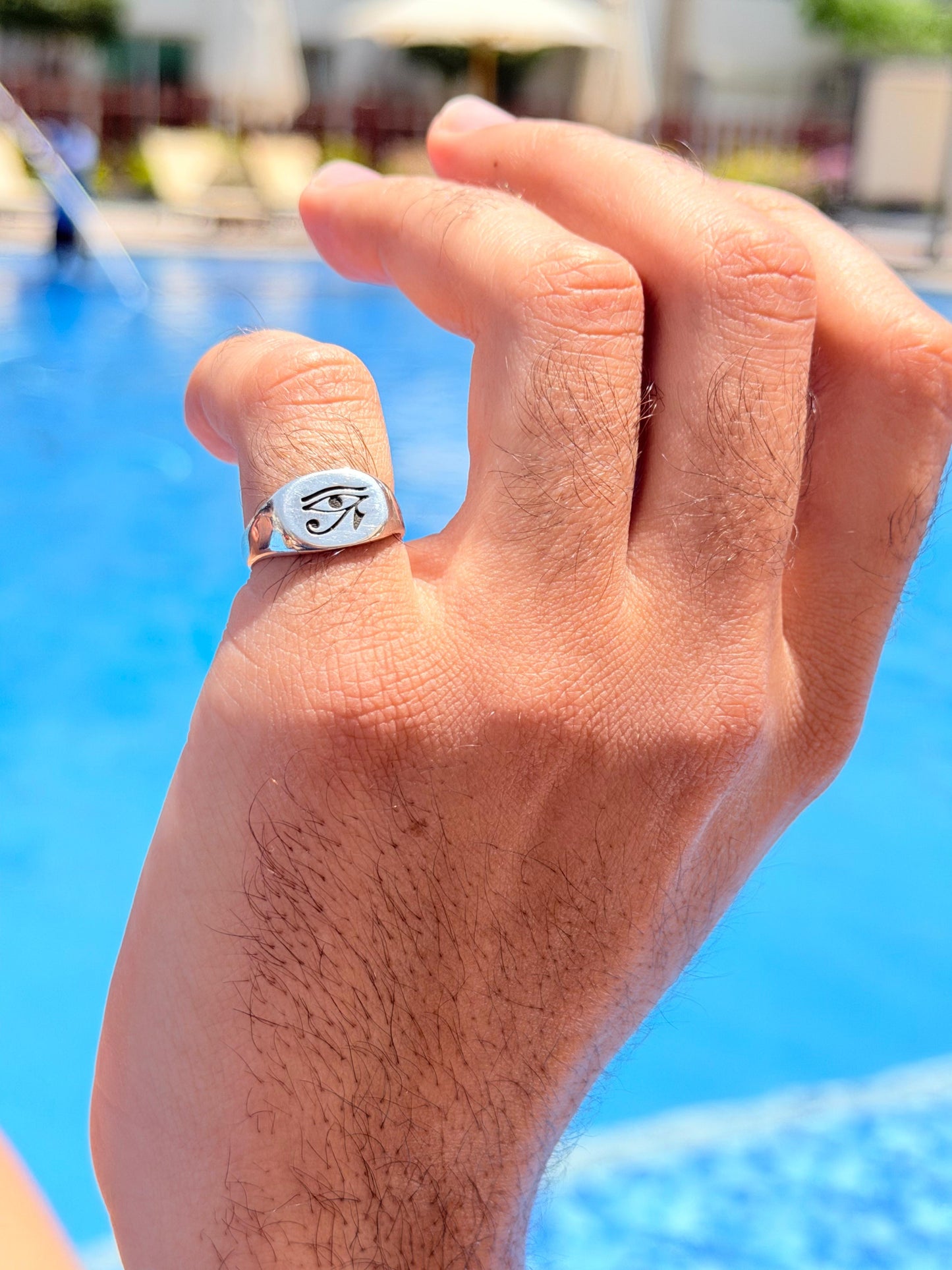 Ain Horus Ring in Sterling Silver 925s