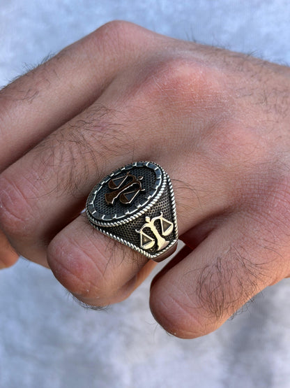 Scale Justice Ring -for Men's Sterling Silver 925s