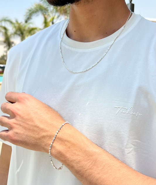 Box Set of Two (Necklace + Bracelet) for Men – Sterling Silver 925