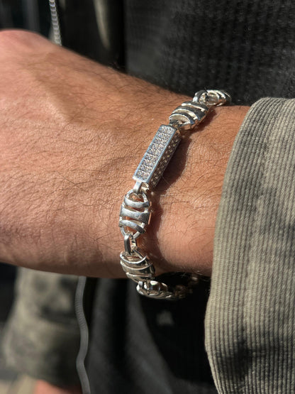 Gladiator Ice Elite Bracelet S925 Sterling Silver (20.5cm-12mm)