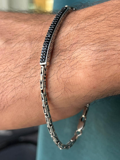 Versace King Bracelet for Men's Sterling Silver 925s-21cm