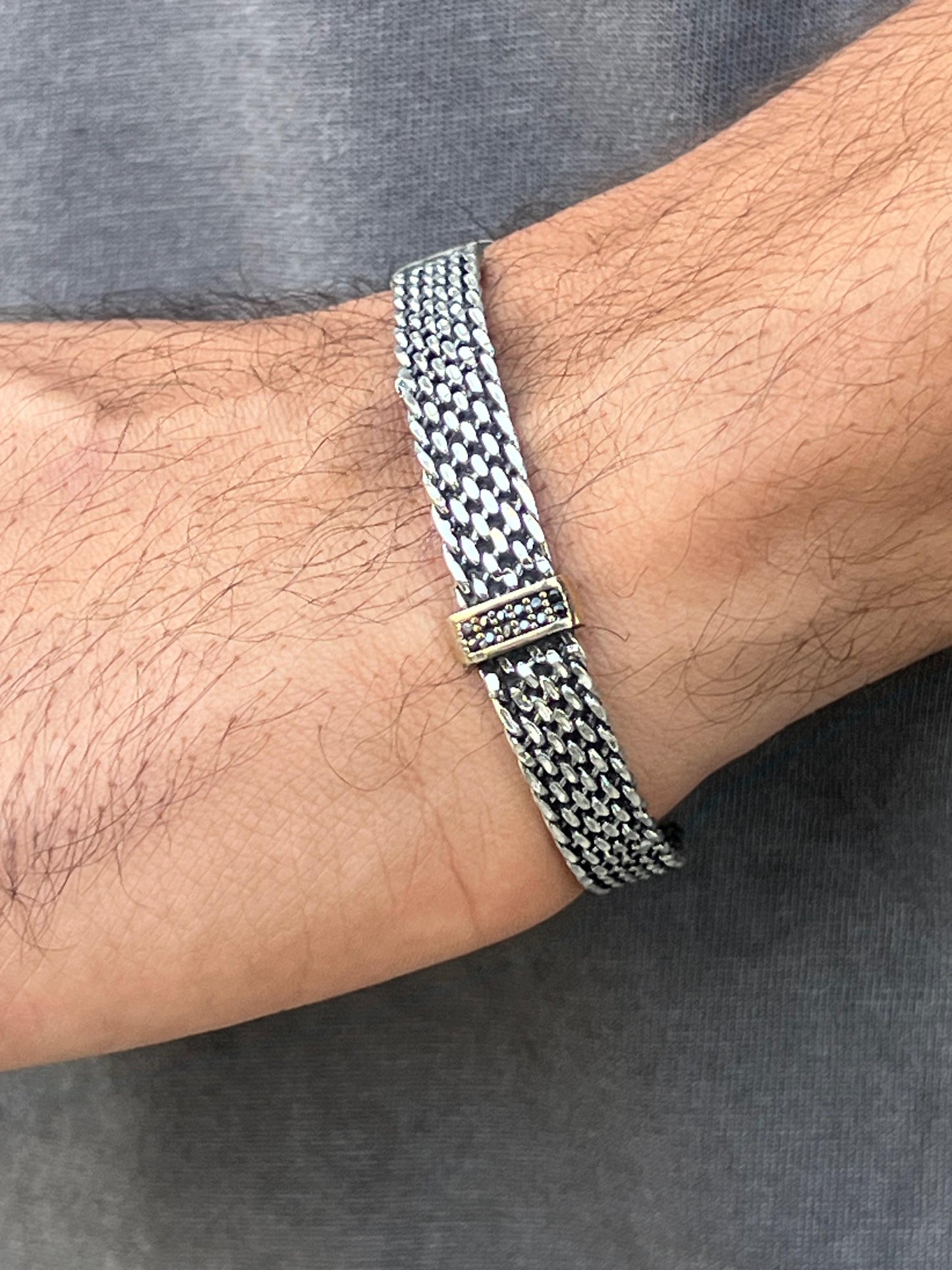 Spartan Grip Bracelet for Men's Sterling Silver 925s
