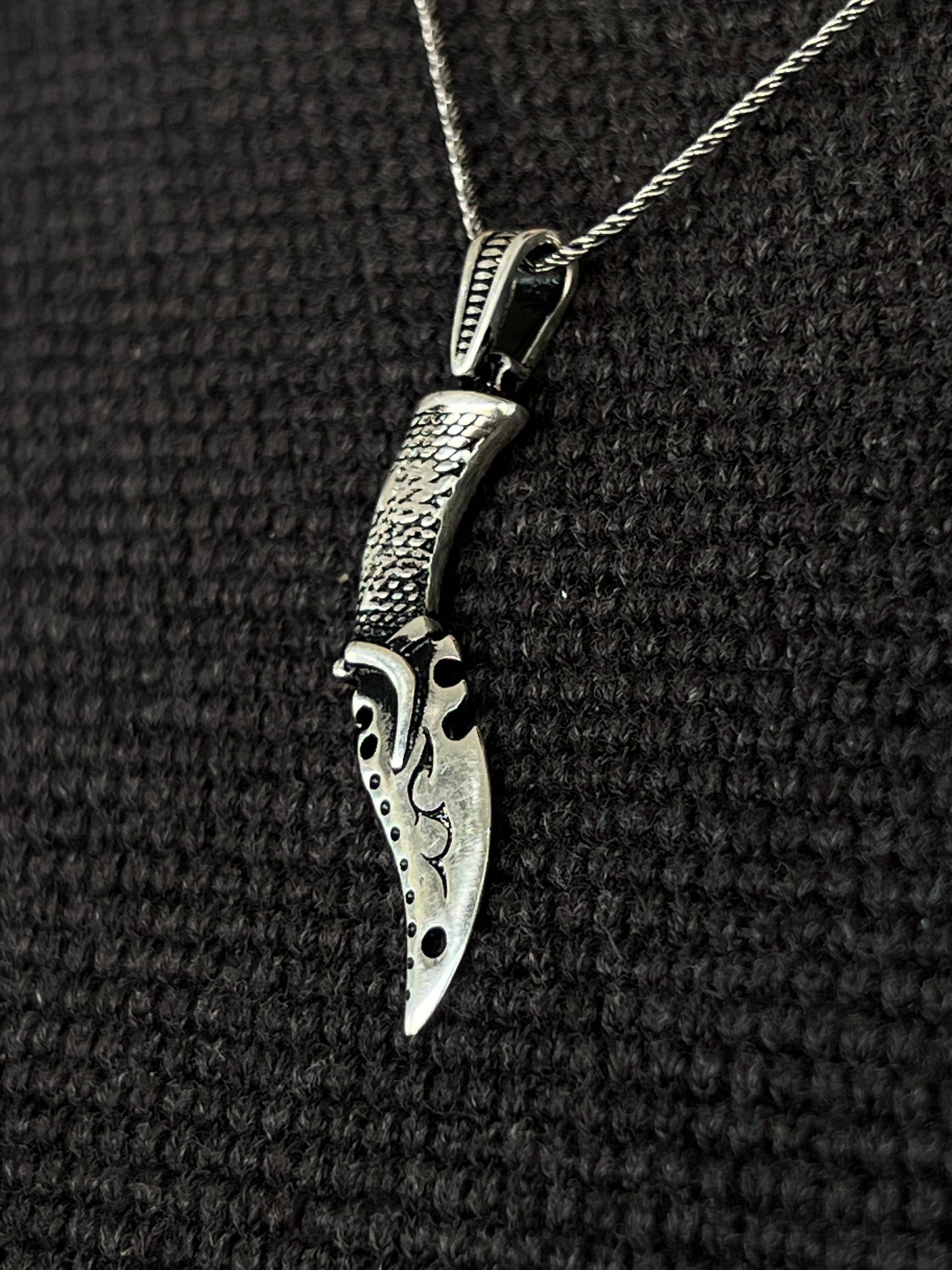 Knife Pendant – S925 Silver-4cm