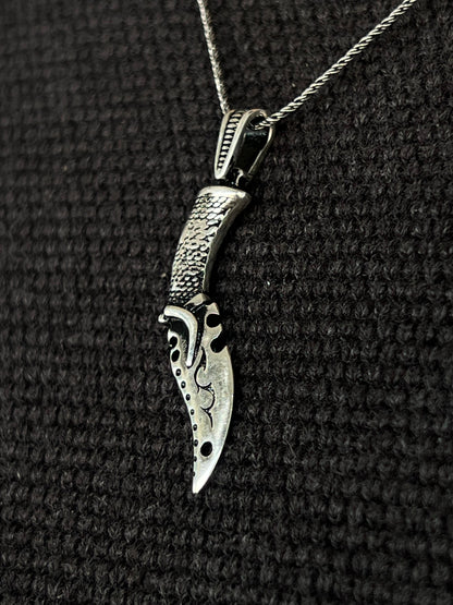 Knife Pendant – S925 Silver-4cm