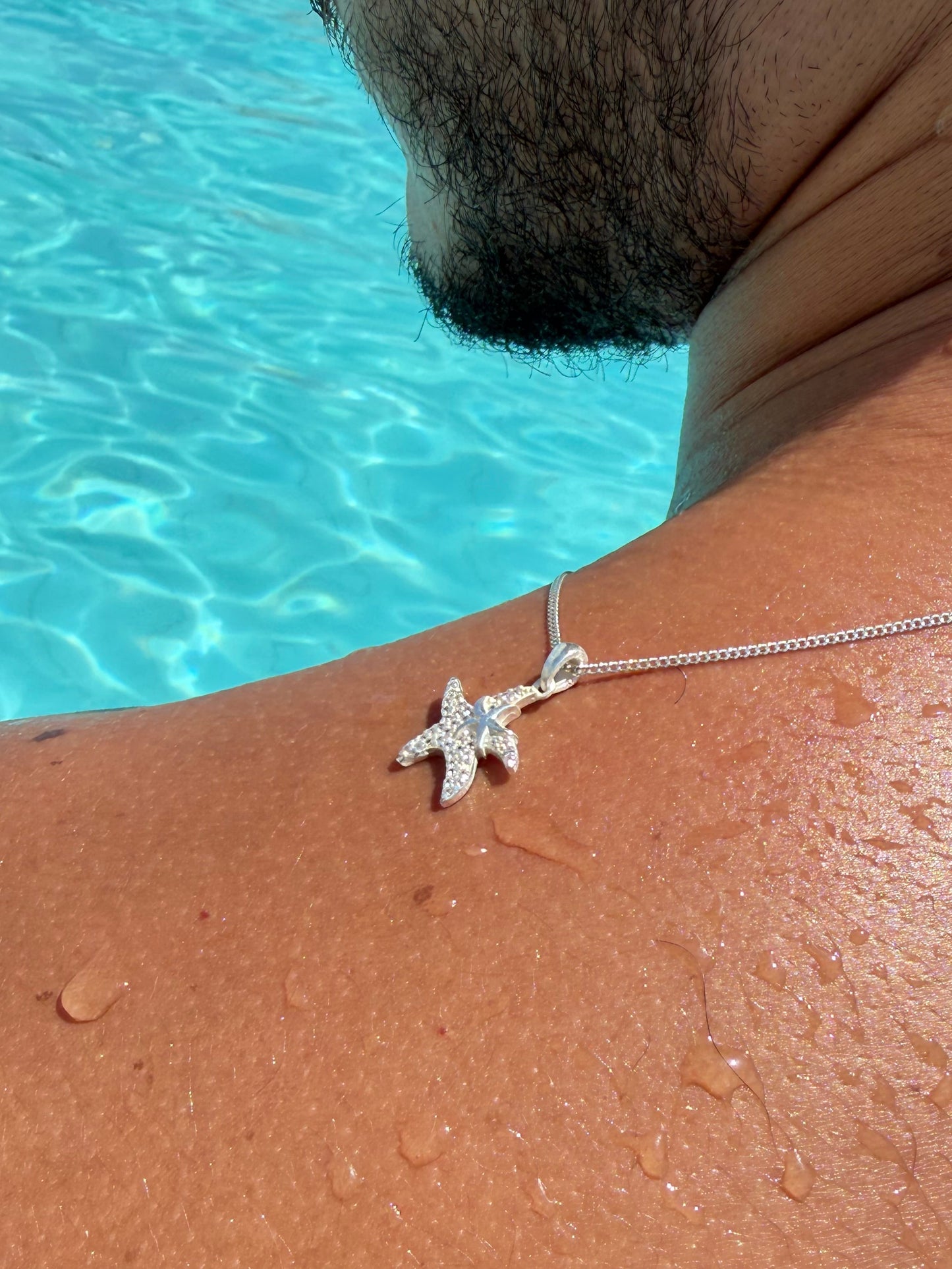 Starfish Necklace in Sterling Silver 925s