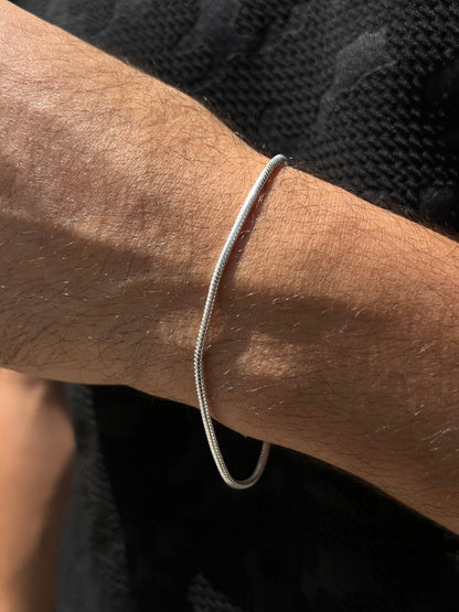 Rattail Bracelet for Men's Sterling Silver 925s