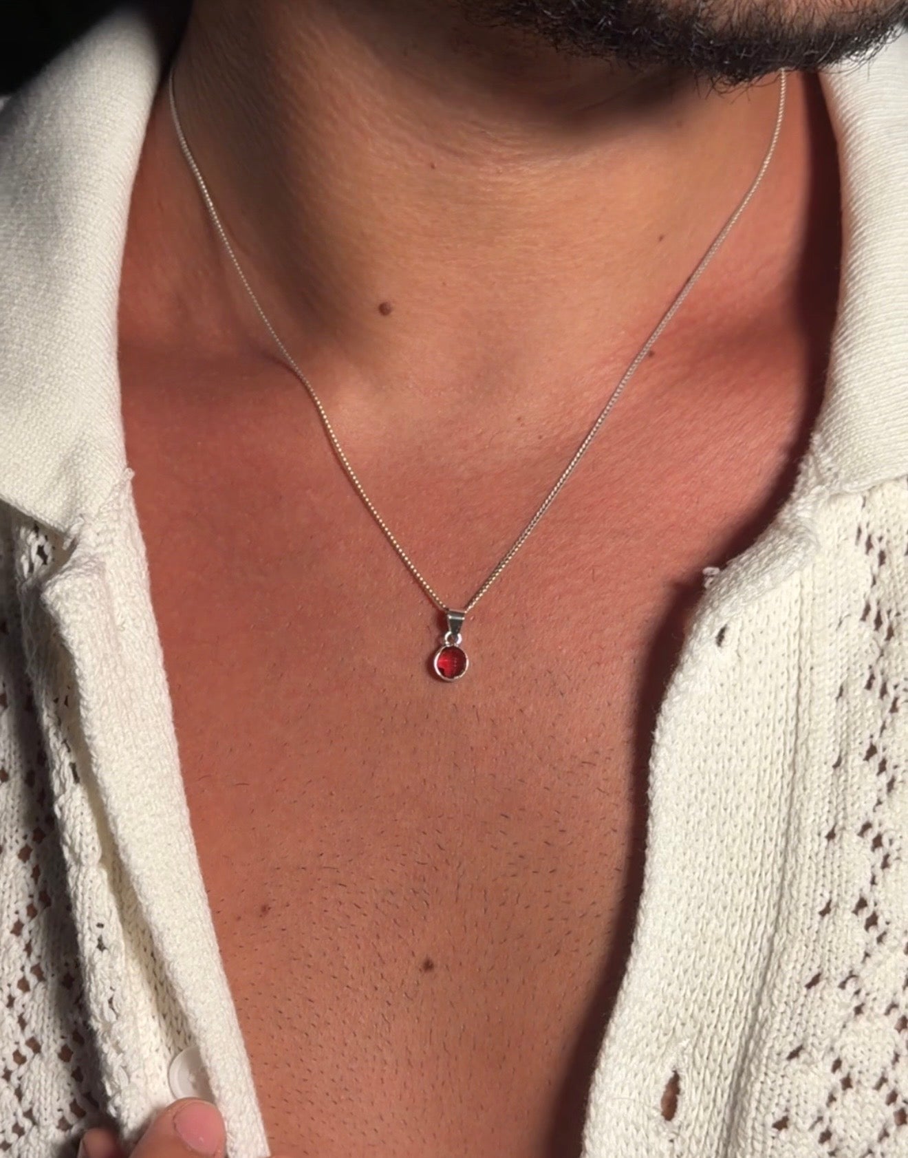 Mono Drop Necklace in Sterling Silver 925s
