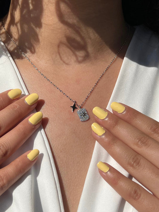 Celestia Tag Necklace in Sterling Silver 925s