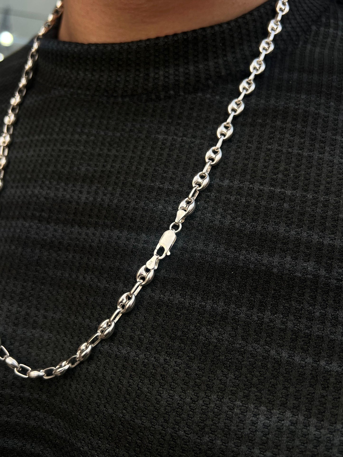 Link Chain Necklace Sterling Silver 925s (65cm-7mm)