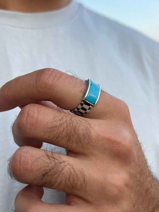 Aqua Ring -Sterling Silver 925s
