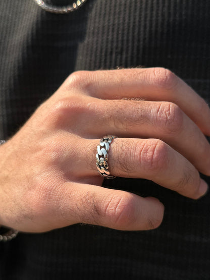 Grommet Band Ring -for Men's Sterling Silver 925s