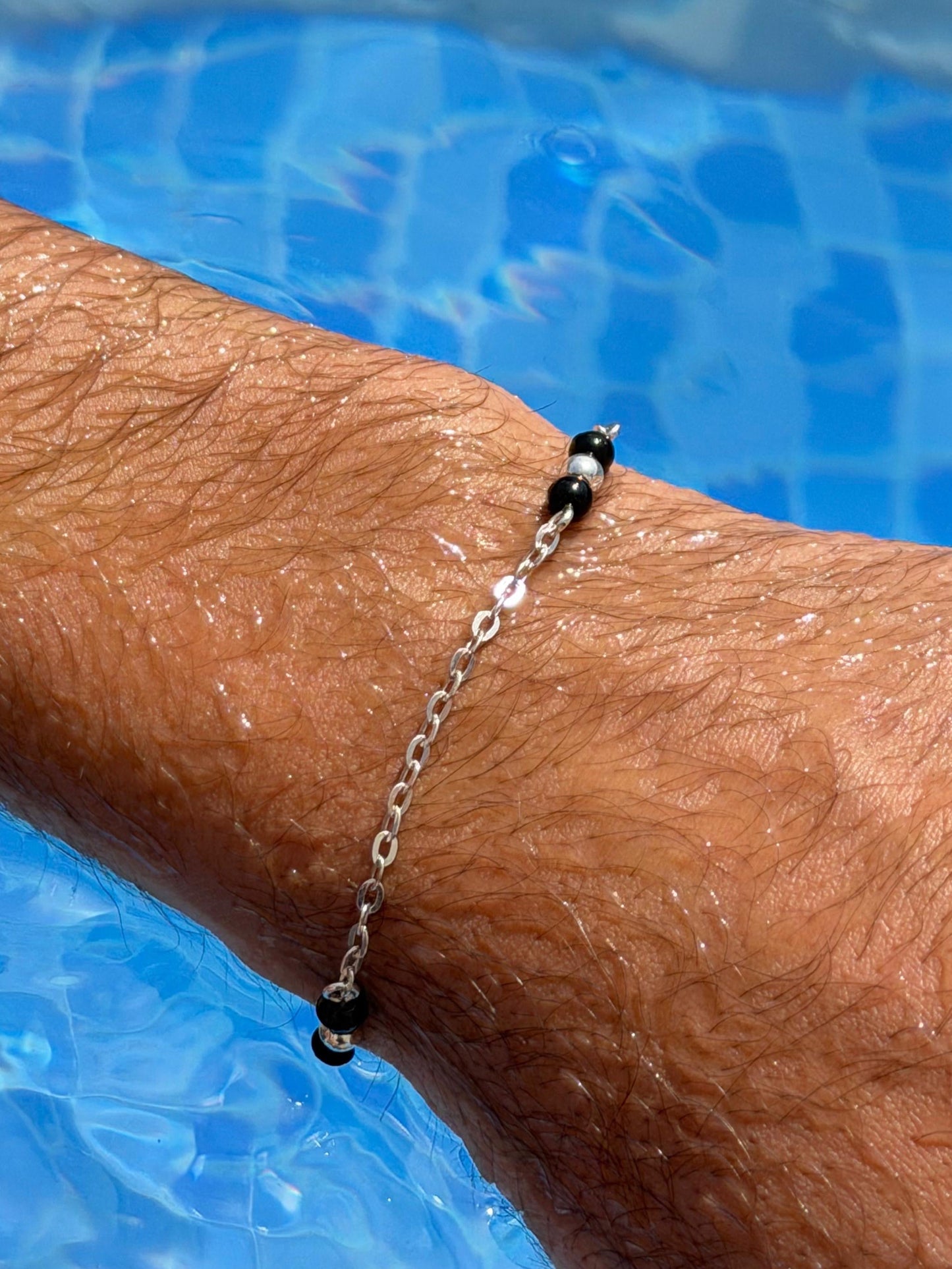 BLACK ZONE Bracelet in Sterling Silver925s