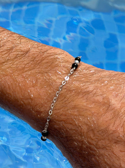 BLACK ZONE Bracelet in Sterling Silver925s
