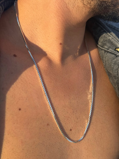 Meander link Necklaces for Men's Sterling Silver 925s-2mm-