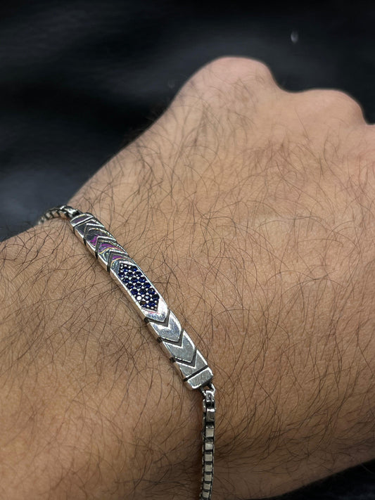Cubic Bracelet for Men's Sterling Silver 925s