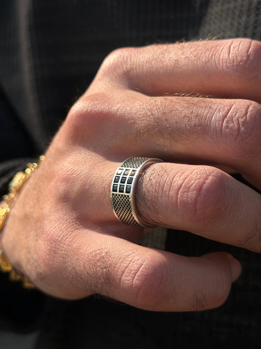 Triple Fuse Band Ring -for Men's Sterling Silver 925s