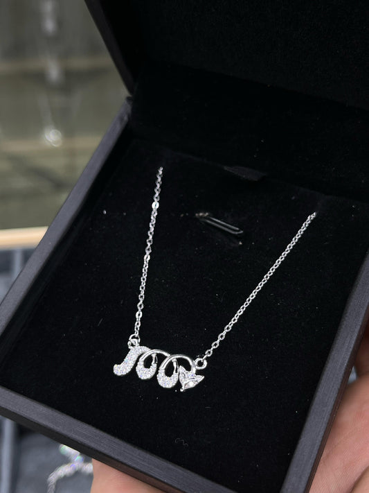 Sparkle Fox Necklace -sterling Silver-925s