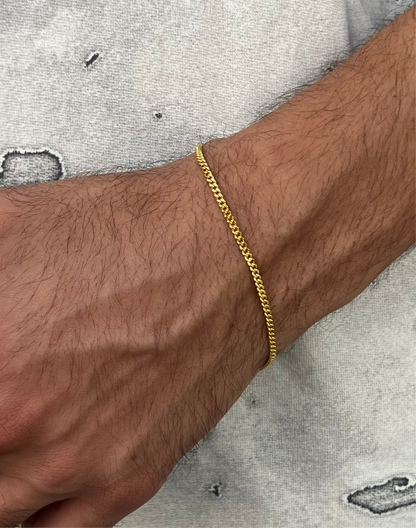 Gold Plated - Grommet Bracelet Sterling Silver 925se