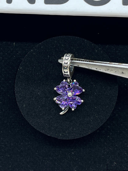 4 leaf clover dangle charm