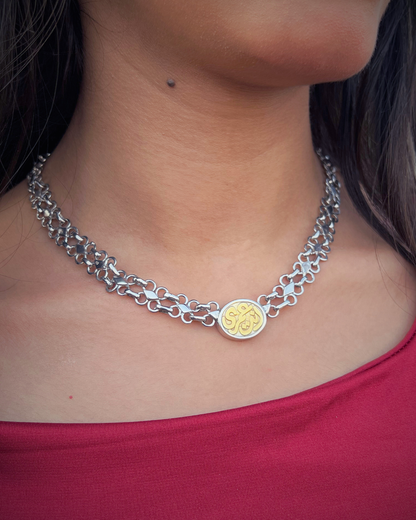 “Enta Omri” Signature Necklace — Sterling Silver with Gold Plating