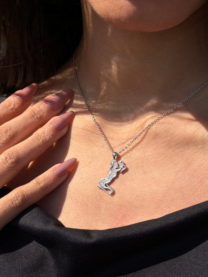 (1) Mommy Necklace in Sterling Silver 925s