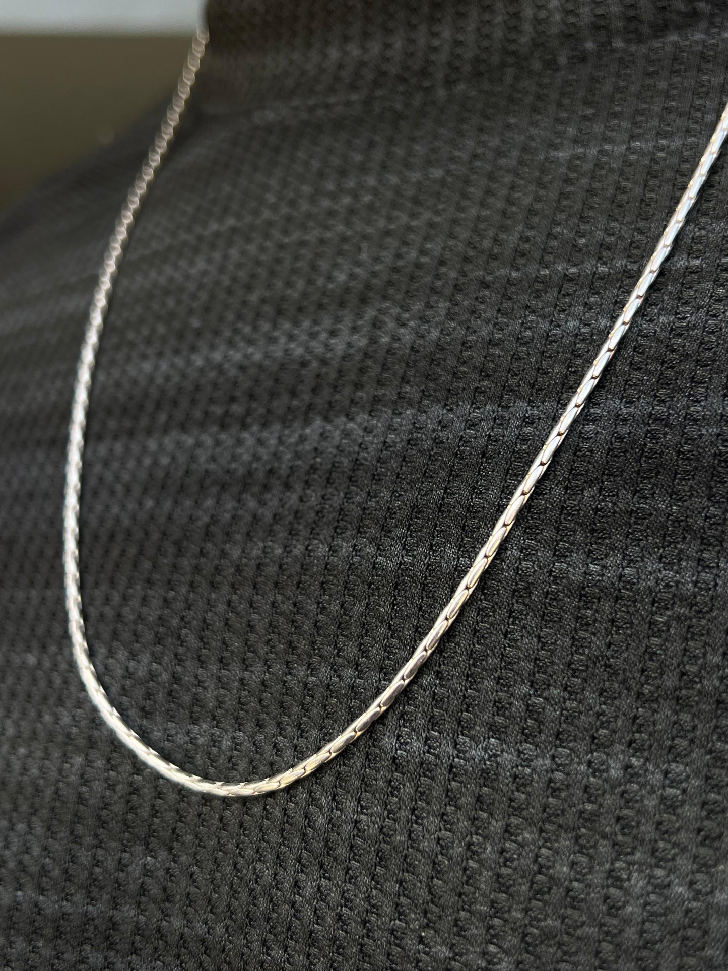 Sleek Necklace for Men's Sterling Silver 925s- (63cm-2mm)