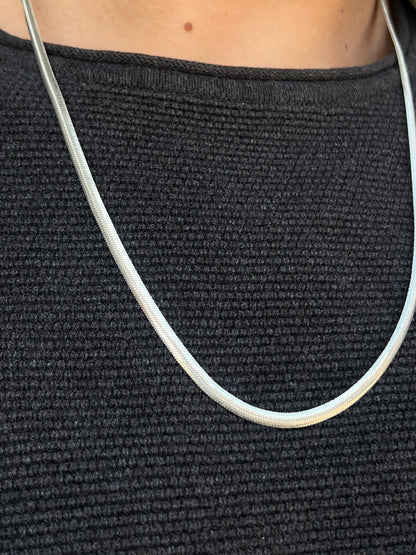 Snake Chain For Men Sterling Silver925-(60cm-5mm)