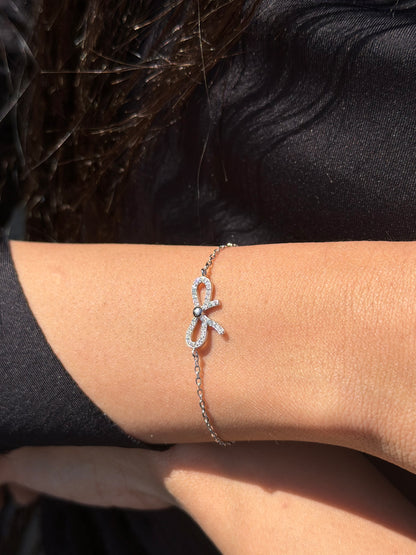 Bow Bracelet -in Sterling Silver -925