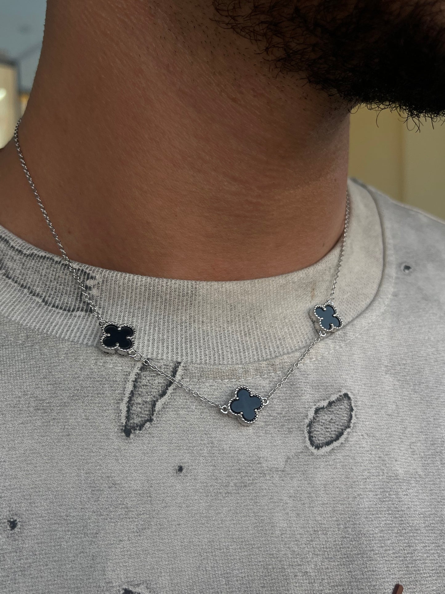 Three Black Van Cleef Bracelet Sterling Silver 925s,