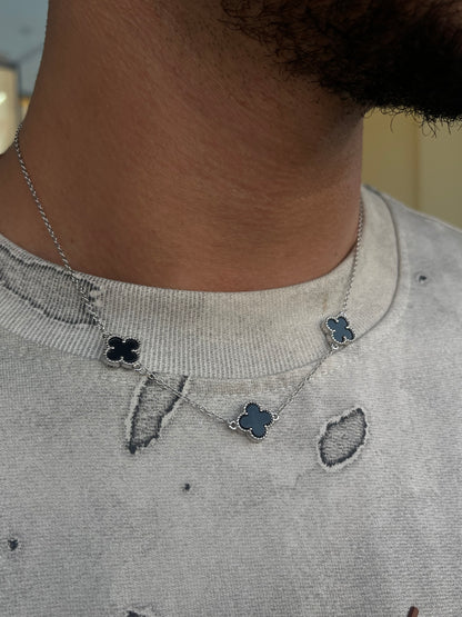 Three Black Van Cleef Bracelet Sterling Silver 925s,