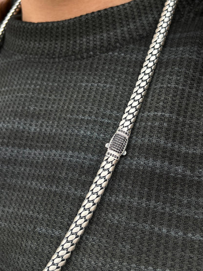 Skin Chain-Pure Sterling Silver 925s-(72cm-8mm)