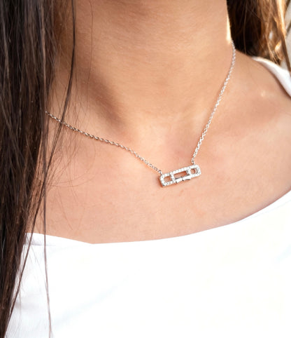 Zirconia Necklace In Sterling Silver 925